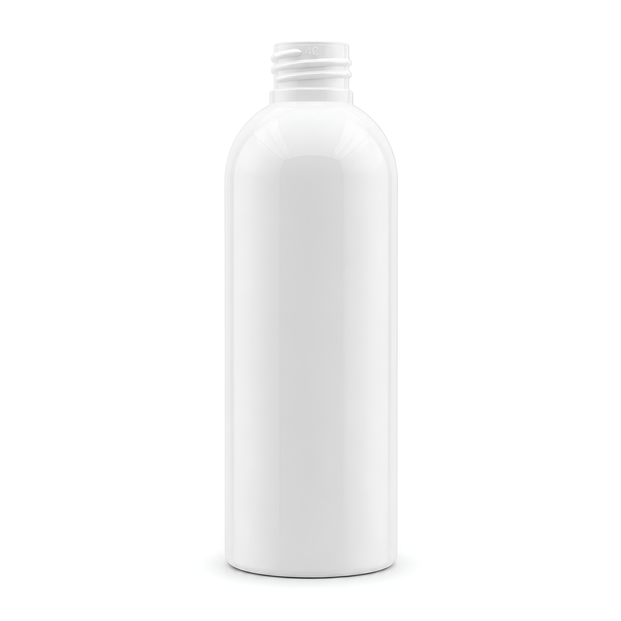 100ml PET Boston Tall Bottle (20mm neck) - No Closure - Solid White