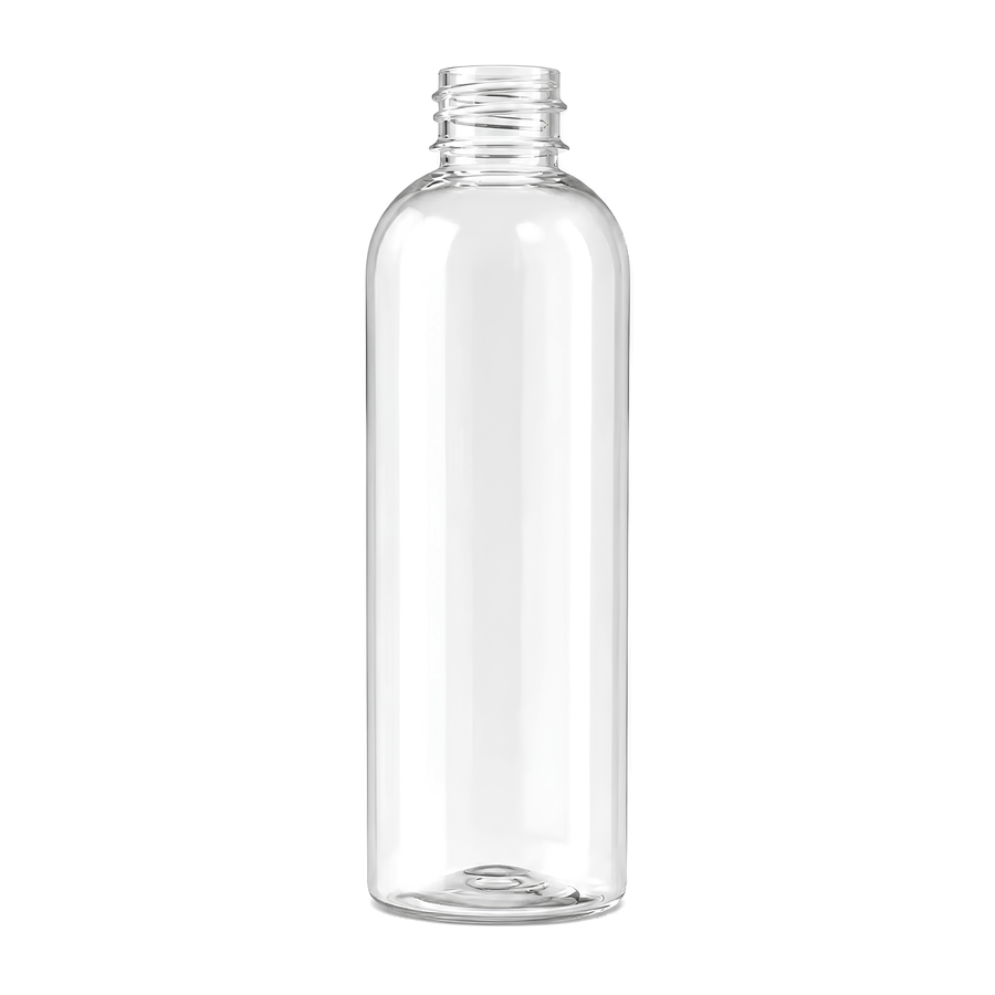 100ml PET Boston Tall Bottle (20mm neck) - No Closure - Clear