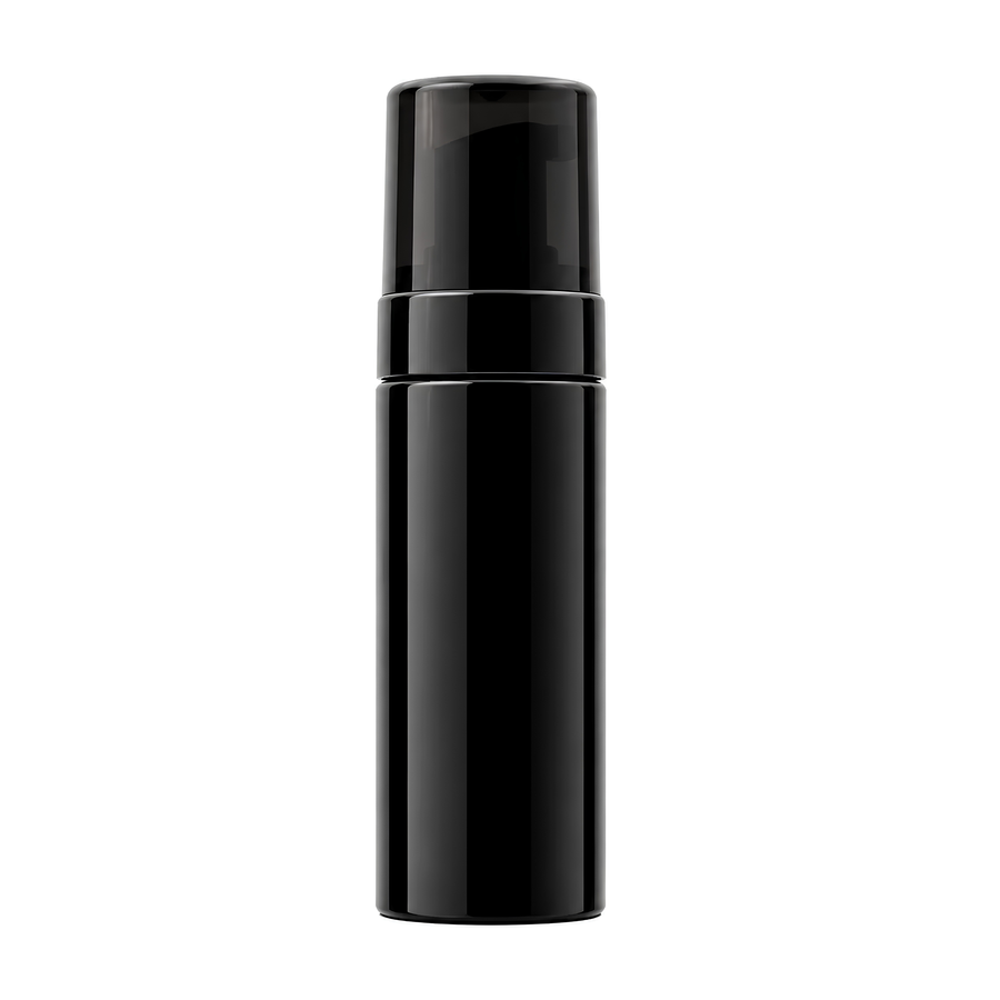 150ml Foam Bottle - With Closure - Black