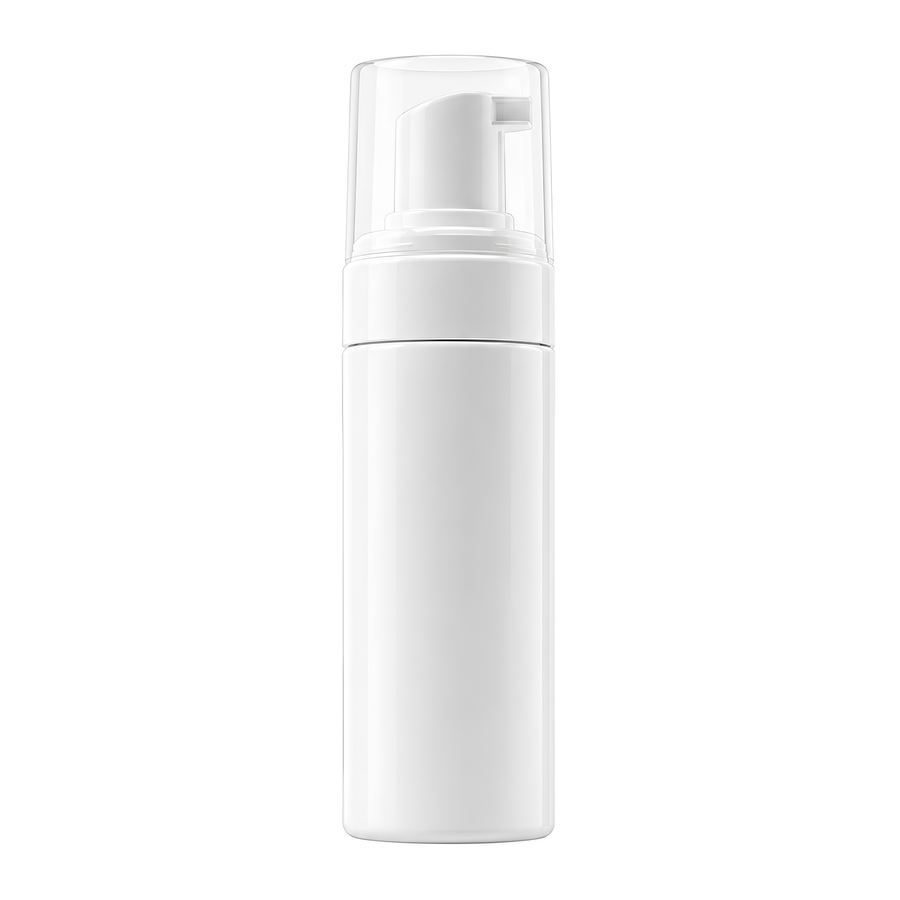 150ml Foam Bottle - With Closure - White