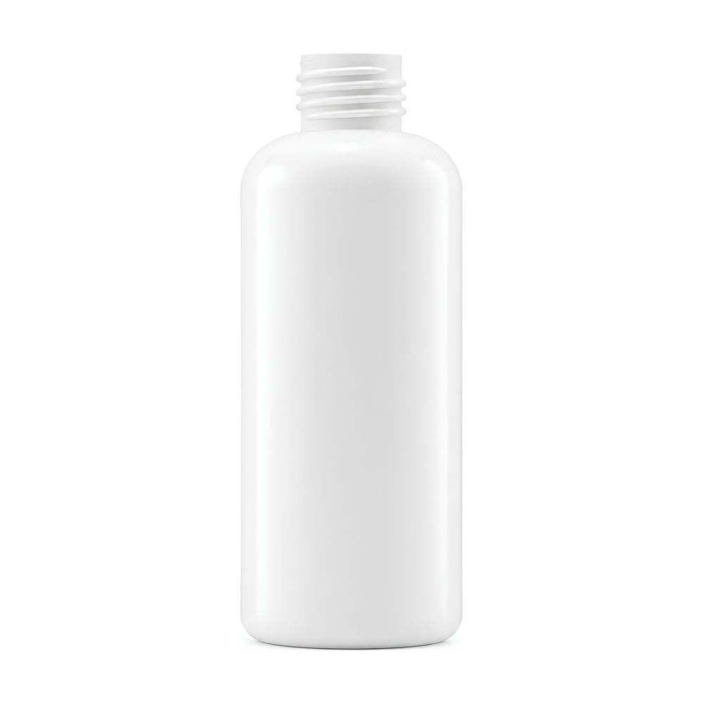 200ml HDPE Boston Bottles (24mm neck) - No Closure - White