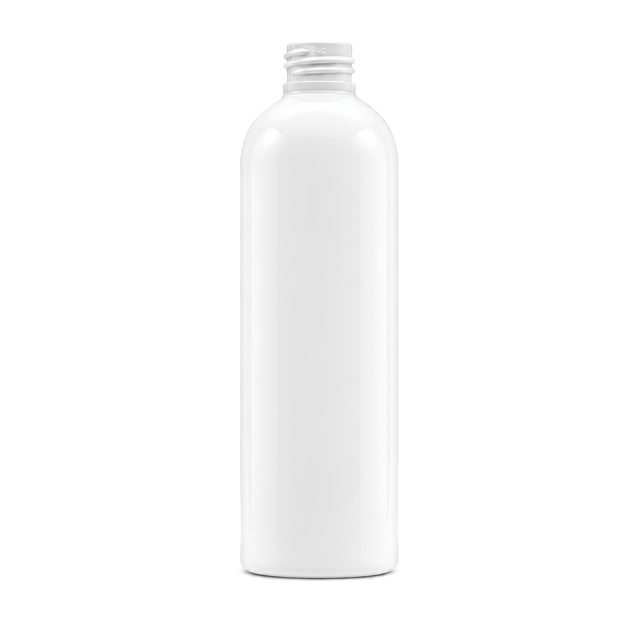 200ml PET Boston Tall Bottle (24mm neck) - No Closure - Solid White