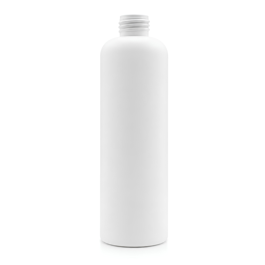 250ml HDPE Boston Tall Bottle (24mm neck) - No Closure - White
