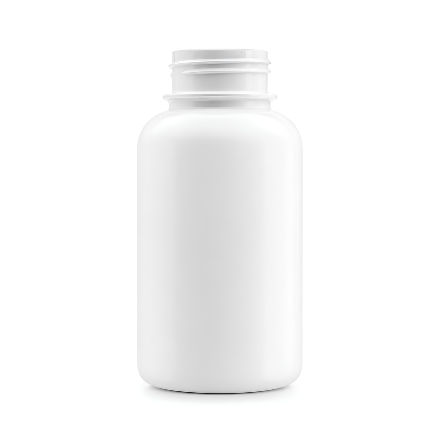 250ml HDPE Tablet Container (38mm neck) - No Closure - White