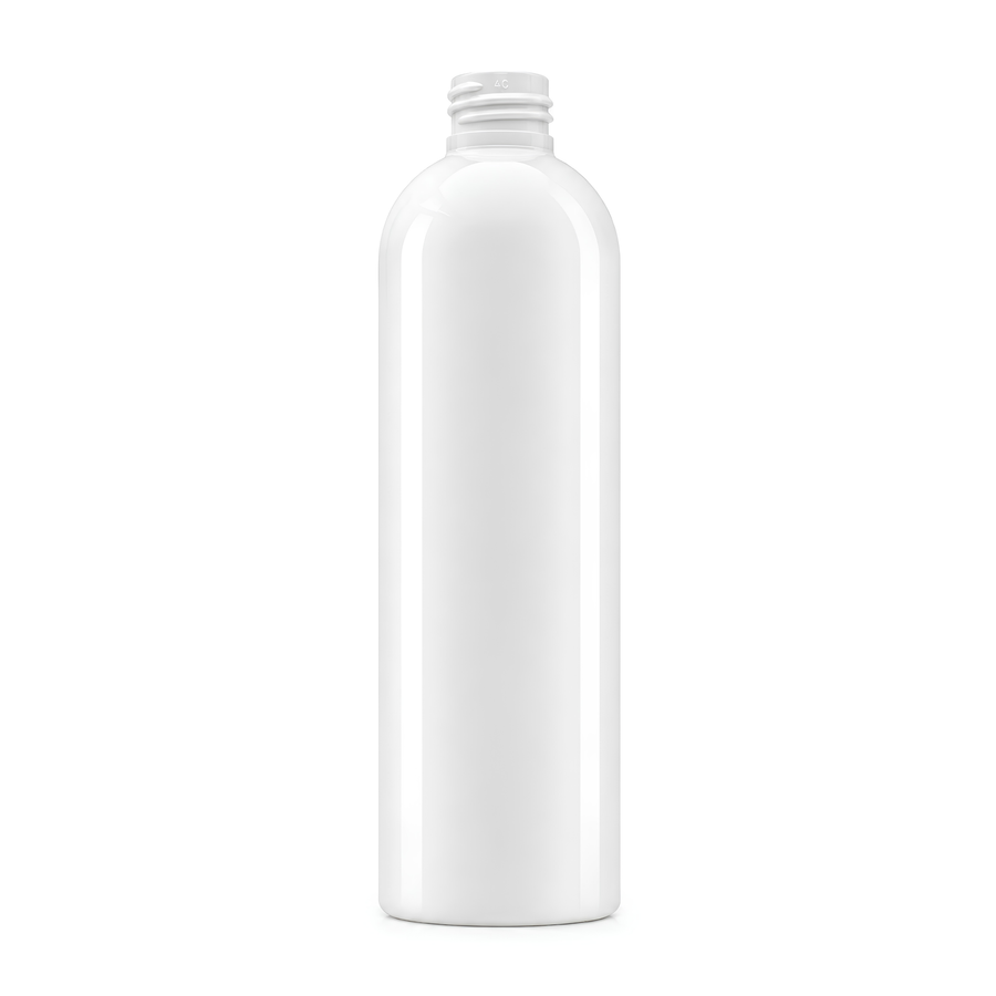 300ml PET Boston Tall Bottle (24mm neck) - No Closure - Solid White