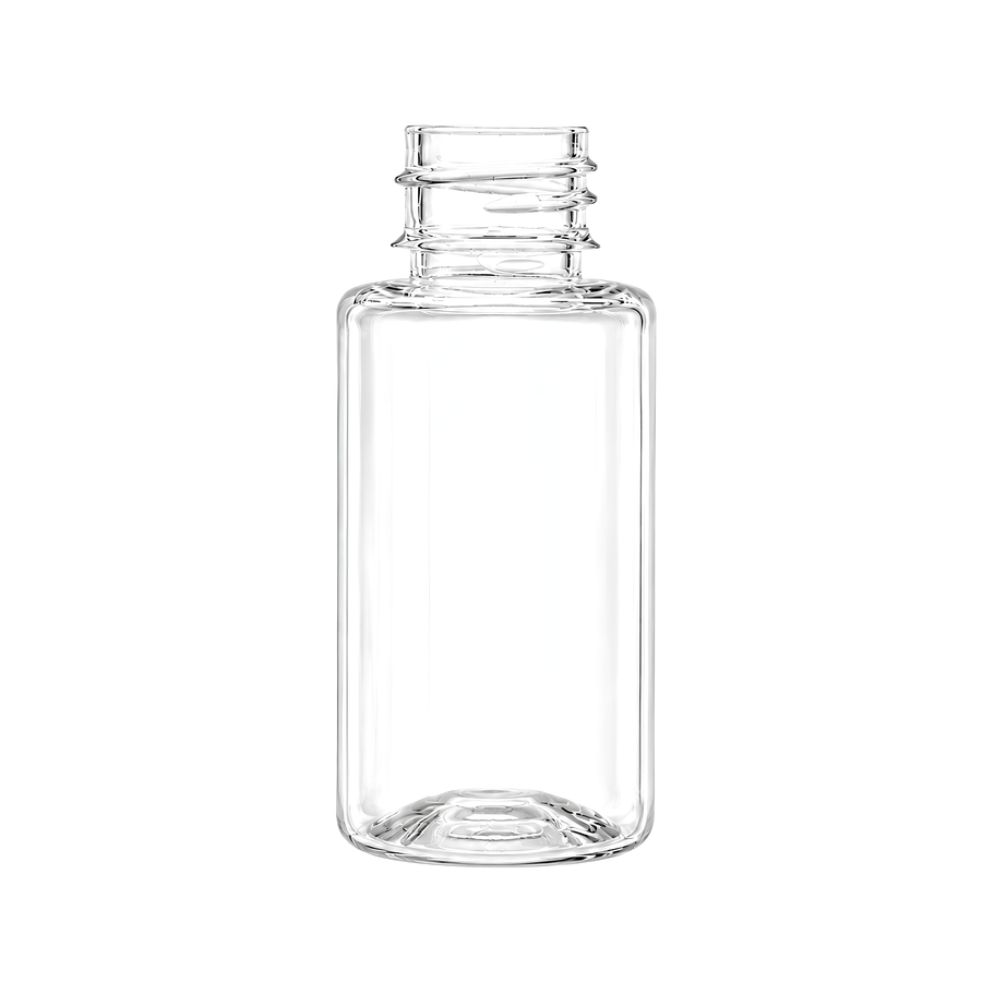 30ml Square PET Nellie Bottle (20mm neck) - No Closure - Clear