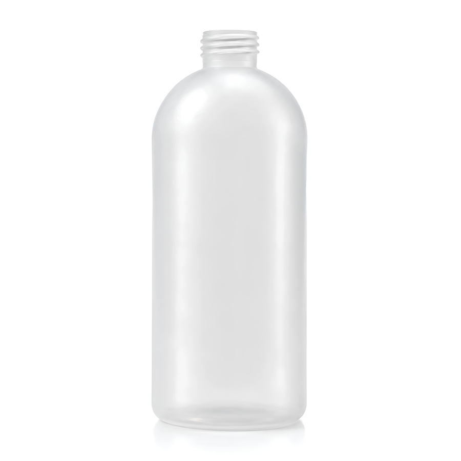 500 ml HDPE Boston Bottle (24 mm neck) - No Closure - Natural