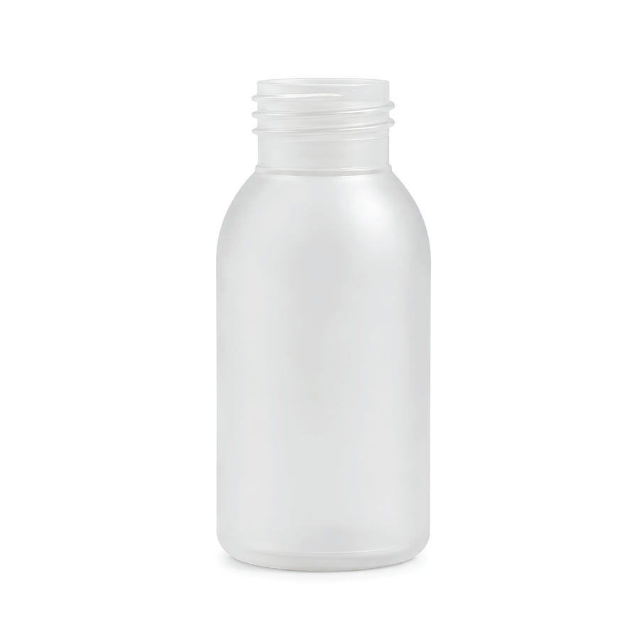50ml HDPE Boston Bottle (24mm neck) - No Closure - Natural