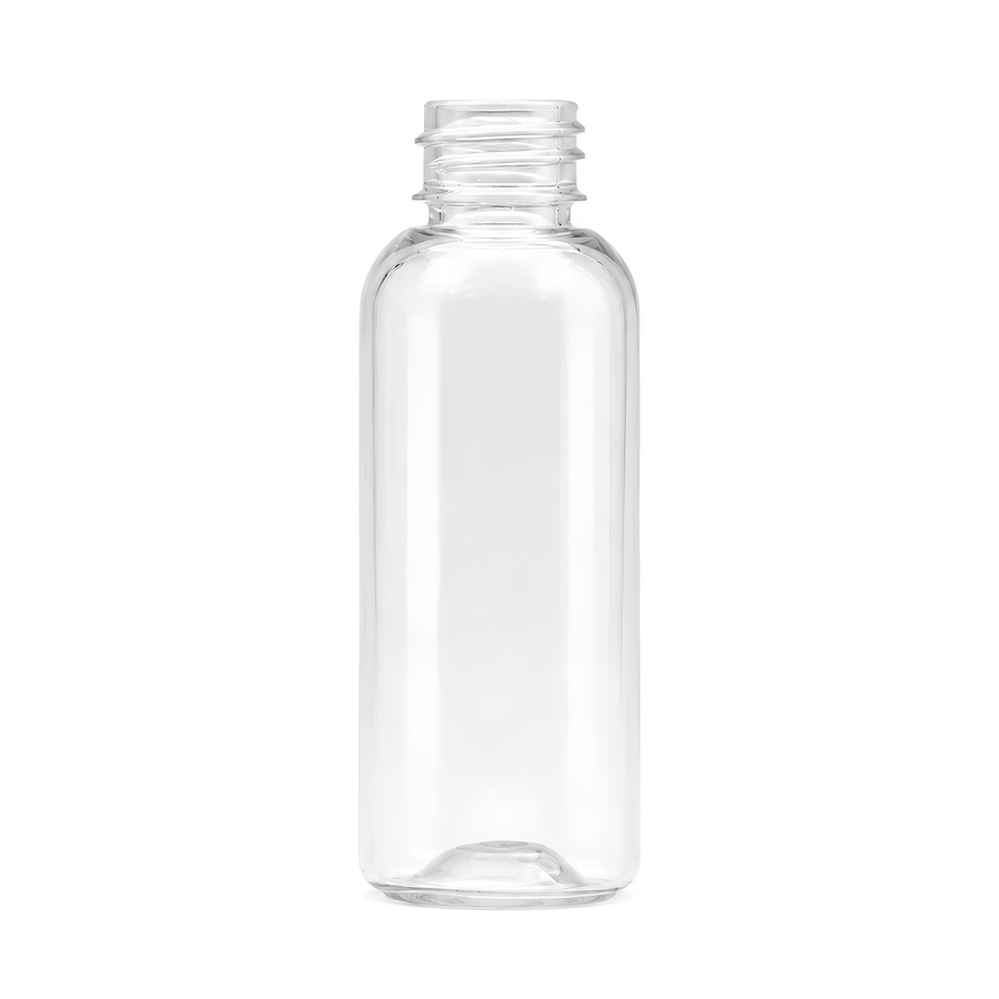 50ml PET Boston Tall Bottle (20mm neck) - No Closure - Clear