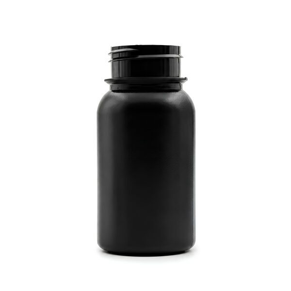 125ml HDPE Tablet Container (38mm neck) - No Closure - Black
