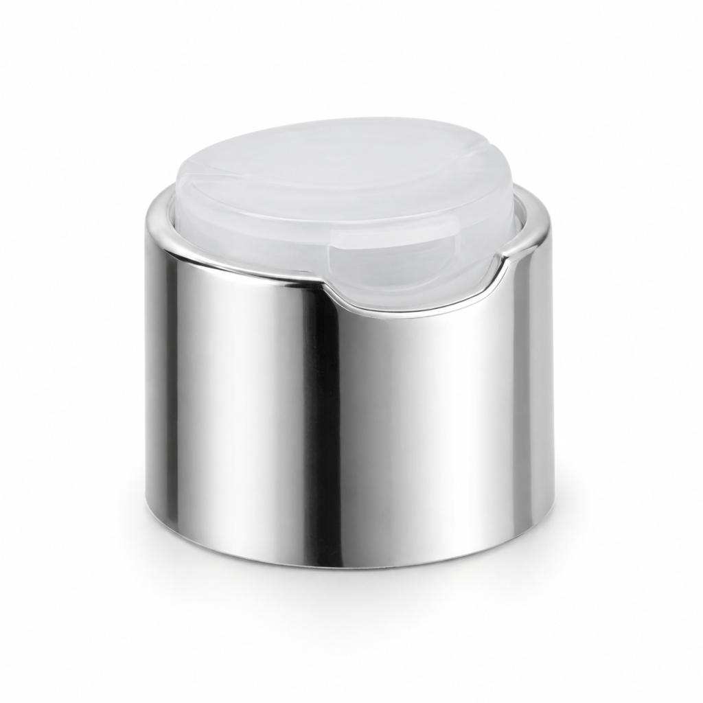 24mm Silver Collar Disc-Top Cap