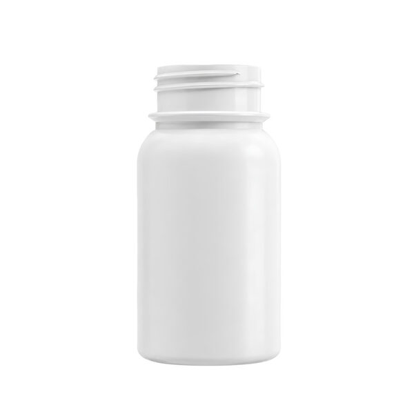 125ml HDPE Tablet Container (38mm neck) - No Closure - White